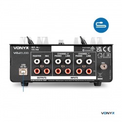 Mikser audio VDJ2USB 3-kanałowy DJ/USB Vonyx