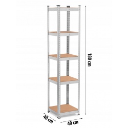 Regał magazynowy metalowy Humberg 180 x 40 x 40 cm max 100 kg na półkę