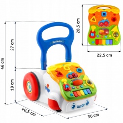 Chodzik edukacyjny z muzyką 2w1 pchacz interaktywny tablica edukacyjna