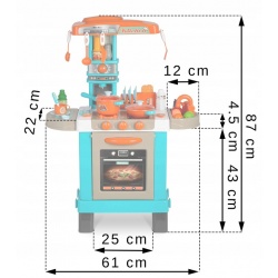 Kuchnia interaktywna dla dzieci Ricokids akcesoria LED dźwięki składana