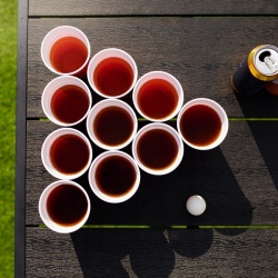 Kubki plastikowe czerwone duże 50 sztuk Gra Beer Pong piłeczki pingpongowe