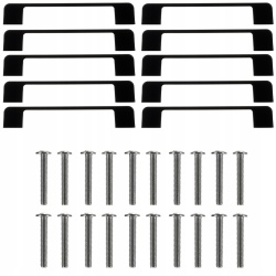 Uchwyt meblowy czarny mat 128 mm reling 10 sztuk do mebli szafek