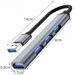 Hub USB Adapter Rozdzielacz Portów Rozgałęźnik x 4