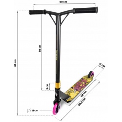 Hulajnoga wyczynowa SOKE PRO multikolor łożyska ABEC-9 freestyle 2w1