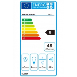 Okap kuchenny ścienny 60 cm Berdsen BT-217 czarny LED kominowy