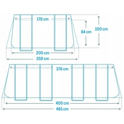 Basen ogrodowy 400 x 200 x 100 cm prostokątny 4w1 INTEX 26780