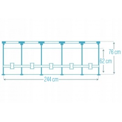 Basen ogrodowy stelażowy 244 x 76 cm INTEX 28290 różowy