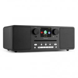 Miniwieża Audizio CD/BT/DAB+/radio internetowe biała czarna Naples