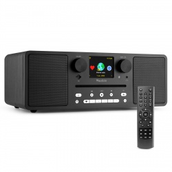 Miniwieża Audizio CD/BT/DAB+/radio internetowe biała czarna Naples