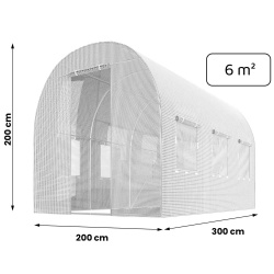 Szklarnia ogrodowa 2x3 metry 6m2 tunel foliowy z oknami