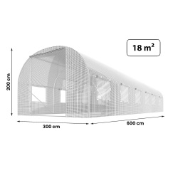 Duża szklarnia ogrodowa  3x6m 18m2 Plonos tunel foliowy