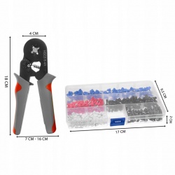 Zaciskarka do tulejek praska 0,25-10mm2 kabli końcówek zestaw tulejki