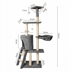 Domek legowisko drapak dla kota 138 cm domeki myszka do zabawy