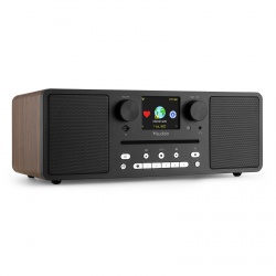 Miniwieża Audizio CD/BT/DAB+/radio internetowe biała czarna Naples