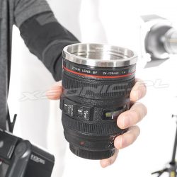 Kubek fotografa obiektyw szczelny z soczewką stal nierdzewna zamykany LENS CUP