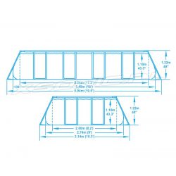 Prostokątny basen 549 x 274 x 122cm ogrodowy BESTWAY zestaw 17w1 56465