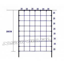 Siatka linowa do wspinaczki zakończona mocowaniem na plac zabaw rozmiar 200 x 150 cm S-HOOK