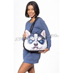 Torba na ramię efekt 3D pies Husky 38x27cm stylowy dodatek nowoczesna