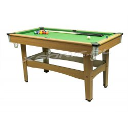 Duży stół bilardowy z kompletem akcesoriów NEOSPORT 126,5 x 65 x 68 cm trójkąt kreda bile