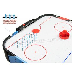 Składany stół do gry w hokeja z nadmuchem Air Hockey Cymbergaj duży Air Flow 120 x 60 x 72 cm