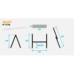 Rusztowanie aluminiowe 5w1 z opcją drabiny 2x7