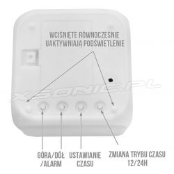 Świecący zegar kameleon posiwetlany kolorowo elektroniczny budzik termometr