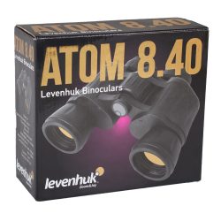 Lornetka Levenhuk Atom 8x40 z etui ściereczka pasek zestaw osłon szeroki kąt widzenia i ergonomia