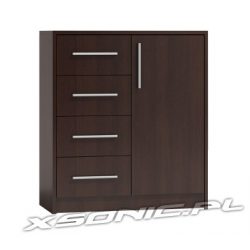 Komoda szafka do pokoju OLKA D+4S 80cm Craft wenge biały olcha dąb sonoma