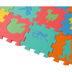 Puzzle piankowe dla dzieci 72 elementy literki cyferki kolorowe zwierzątka edukacyjne