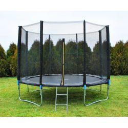 Trampolina ogrodowa 305cm 10ft drabinka siatka zewnętrzna 4 nogi