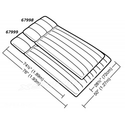 Materac dmuchany welurowy turystyczny 72 x 189 x 20 cm INTEX 67998