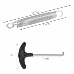 Sprężyny do trampoliny 165mm sprężyna 16,5cm 10szt komplet