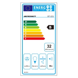 Okap kuchenny kominowy 90 cm ścienny z oświetleniem LED Berdsen BT-223