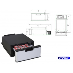Lodówka samochodowa NVOX do zabudowy z szufladą o pojemności 23 litrów mrożenie 12/24V