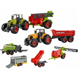 Maszyny rolnicze metalowe 2 traktory 4 ciągnik przyczepa dla dzieci farma