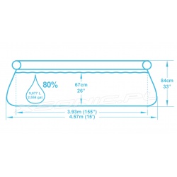 Basen ogrodowy rozporowy 457 x 84 cm 9w1 Bestway z pompą i filtrem 57313