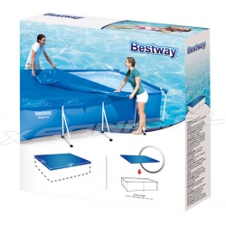 Pokrywa prostokątna 221 x 150 cm na basen stelażowy prostokątny Bestway 58103