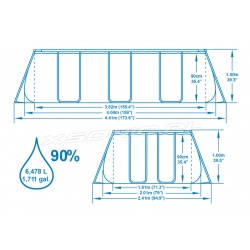 Basen ogrodowy 404 x 201 x 100 cm prostokątny 11w1 Bestway 56441