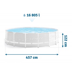 Basen ogrodowy 457 x 122 cm okrągły stelażowy PRISM FRAME INTEX 26726