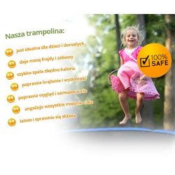 Trampolina ogrodowa 312 cm z siatką zewnętrzną drabinka GRATIS