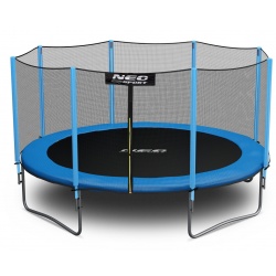 Trampolina ogrodowa 14ft 435 z zewnętrzną siatką ochronną drabinka GRATIS