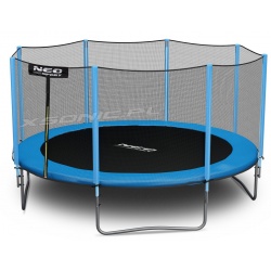 Trampolina ogrodowa 14ft 435 z zewnętrzną siatką ochronną drabinka GRATIS