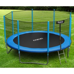 Trampolina ogrodowa 14ft 435 z zewnętrzną siatką ochronną drabinka GRATIS