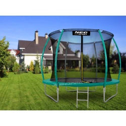 Trampolina ogrodowa 10ft 312cm z siatką profilowane słupki drabinka