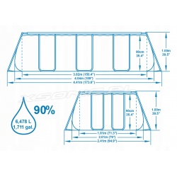 Basen prostokątny 404 x 201 x 100 cm stelażowy 18w1 Bestway 56721