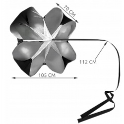 Spadochron oporowy na pasek do biegania i treningu szybkościowego