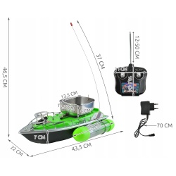 Łódka zanętowa zdalnie sterowana łódź na zanętę pilot zasięg 300 metrów