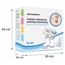 Bezprzewodowy laktator elektryczny dwufazowy podwójny 2 x butelka smoczek