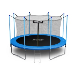 Trampolina ogrodowa 14ft 435cm dla dzieci siatką wewnętrzną drabinka