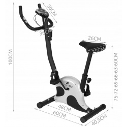 Rower treningowy stacjonarny mechaniczny pulsometr kalorie prędkość